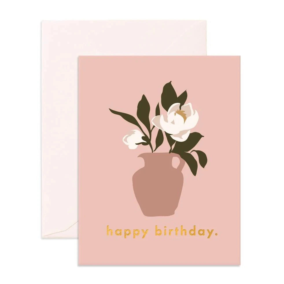 Birthday Magnolias Greeting Card